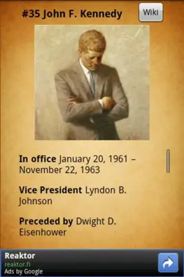 USPresidents android App screenshot 3
